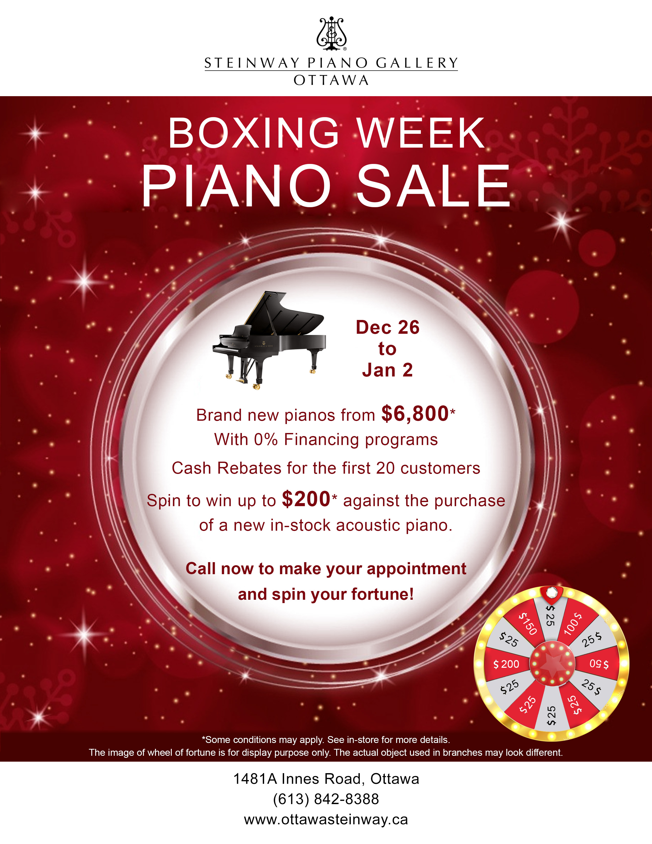 Steinway Piano Boxing Week Sale